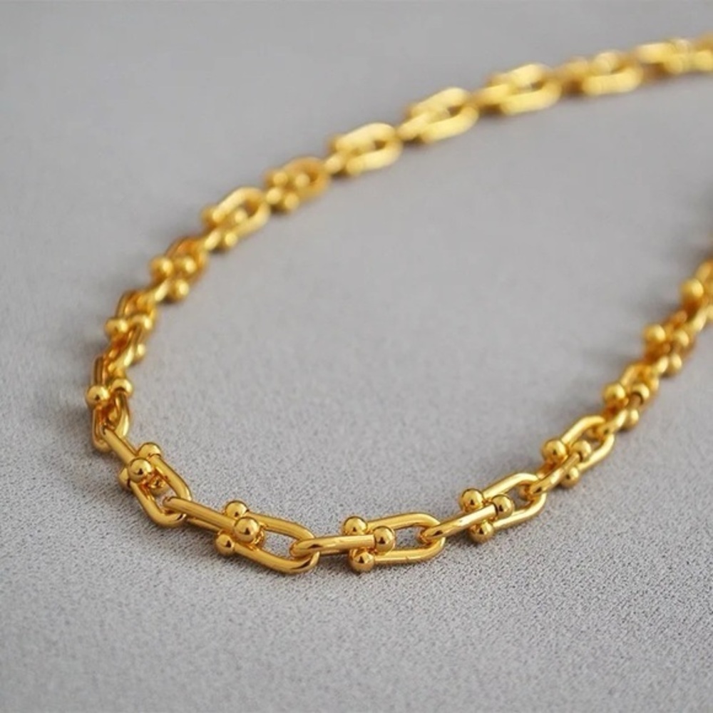 Gold Small Hardwear U Link Necklace